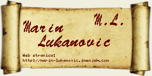 Marin Lukanović vizit kartica